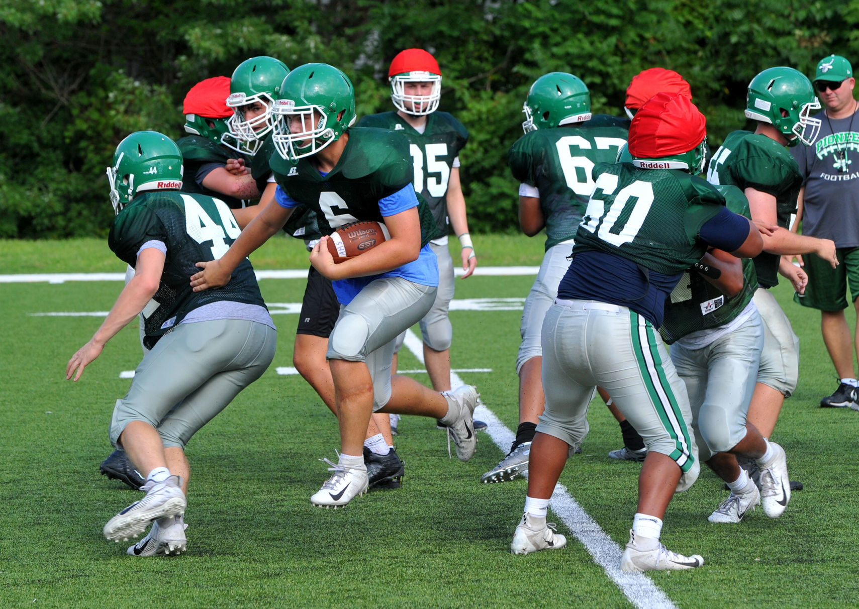 Alleman football practice